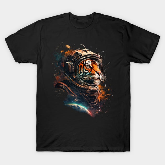 space tiger T-Shirt by a cat cooking